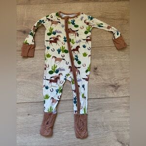 Little Sleepies Horse Print Zippy